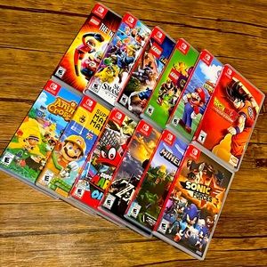 Bundle with 12 games of Nintendo Switch.